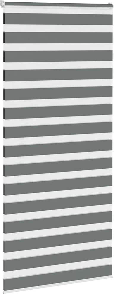George Oliver Zebra Blind Polyester Dark Grey 110cmW x 230cmL