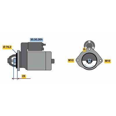 BOSCH Starter 0 986 022 880 für BMW Austauschteil - refurbished