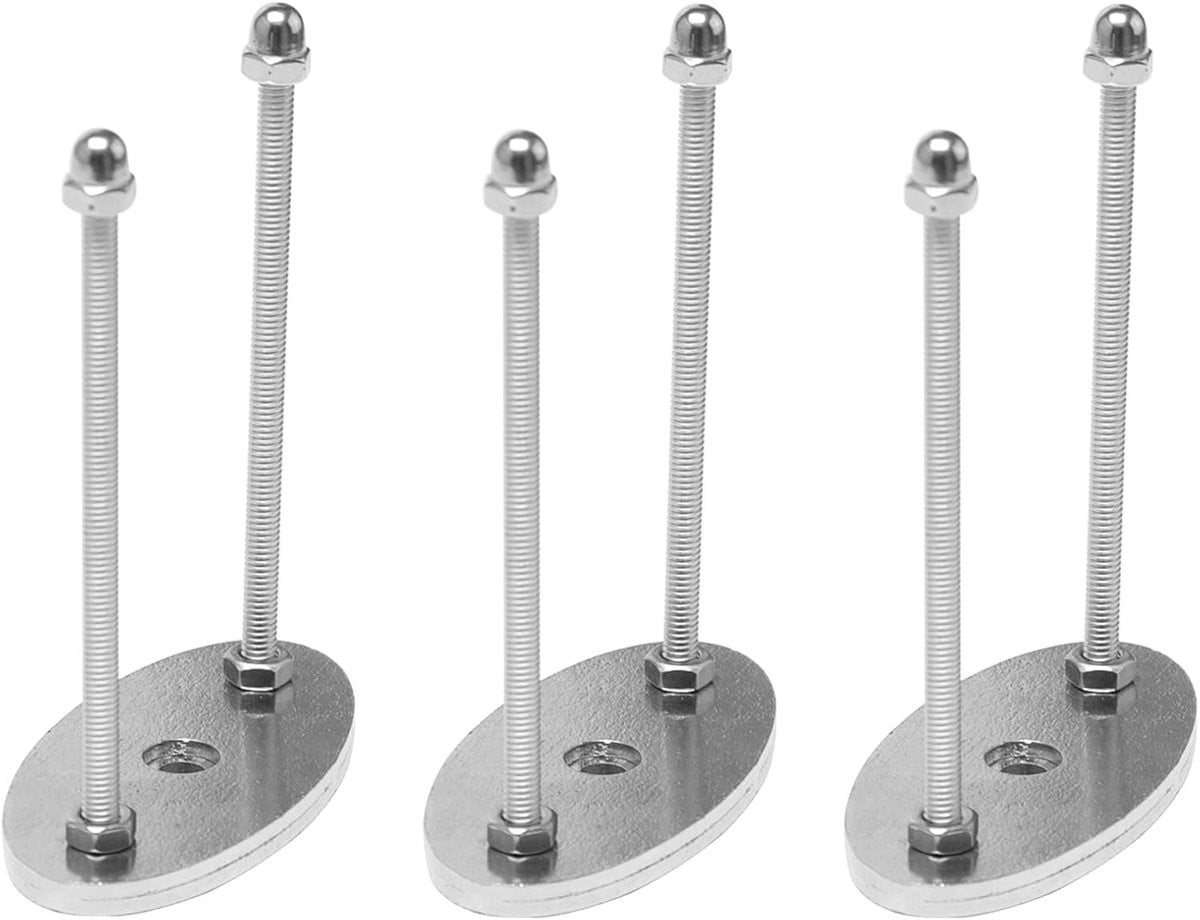 Set van 3 Skateboard Wandhouders - Zilver Metaal