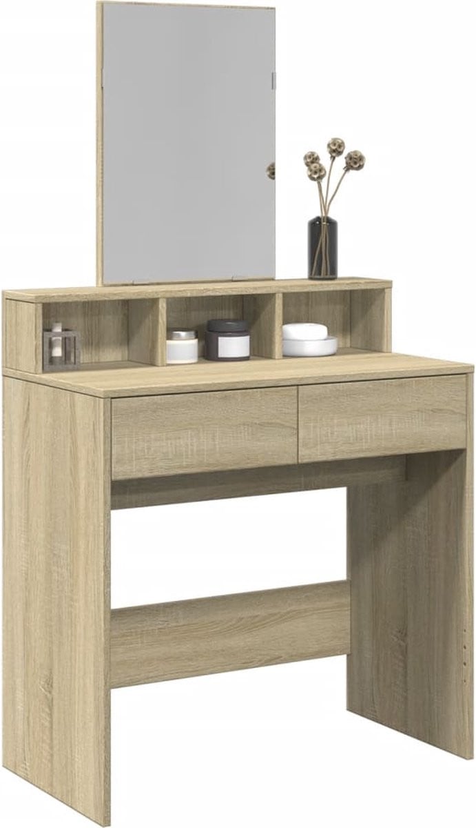 GranMaison Kaptafel met spiegel en lades in Sonoma Eiken