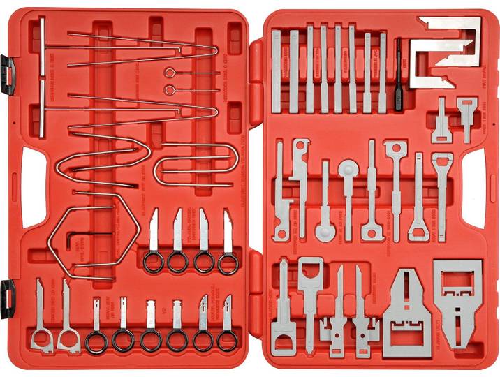 Outils de démontage : kit d'outils pour le retrait des autoradios\, 52 pièces