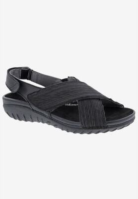 Women's Drew Bon Voyage Sandals by Drew in Black Fabric (Size 5 1/2 M)