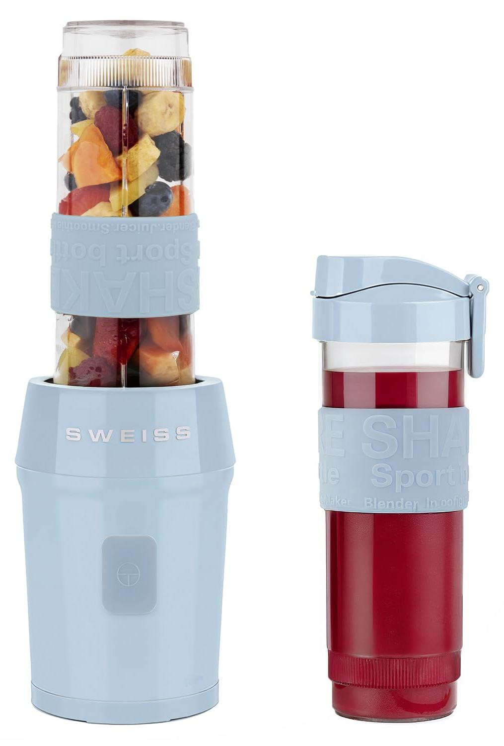 Dripio Mini-blender Smoothie-mixer, 300W, 2x570 ml, blauw