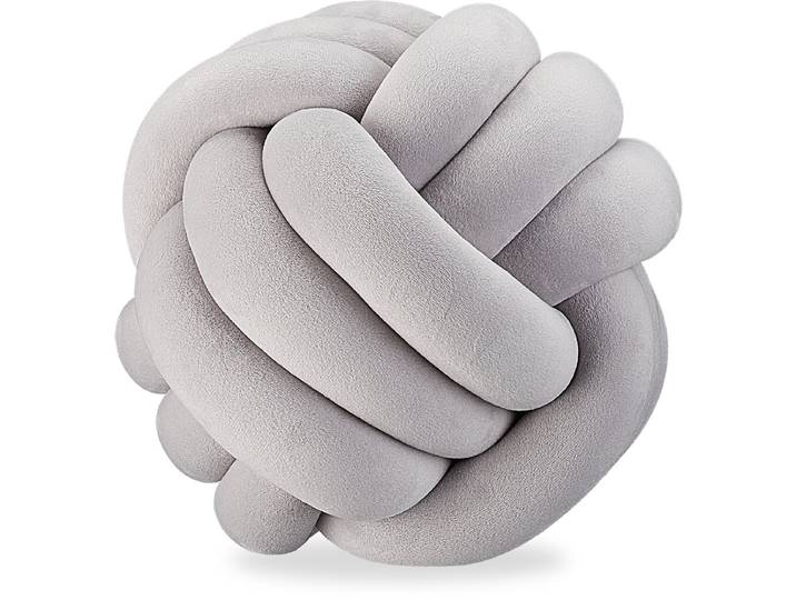 knoopkussen - Ø 25 cm - voor bank - grijs