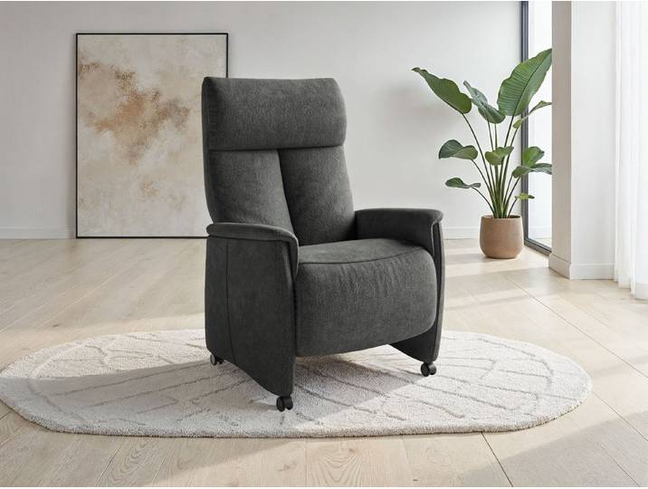 sit&more TV-Sessel Cremona mit Kopfteilverstellung, weitere Funktionen, Ergonomie M: manuelle Fußstütze & Rückenlehne