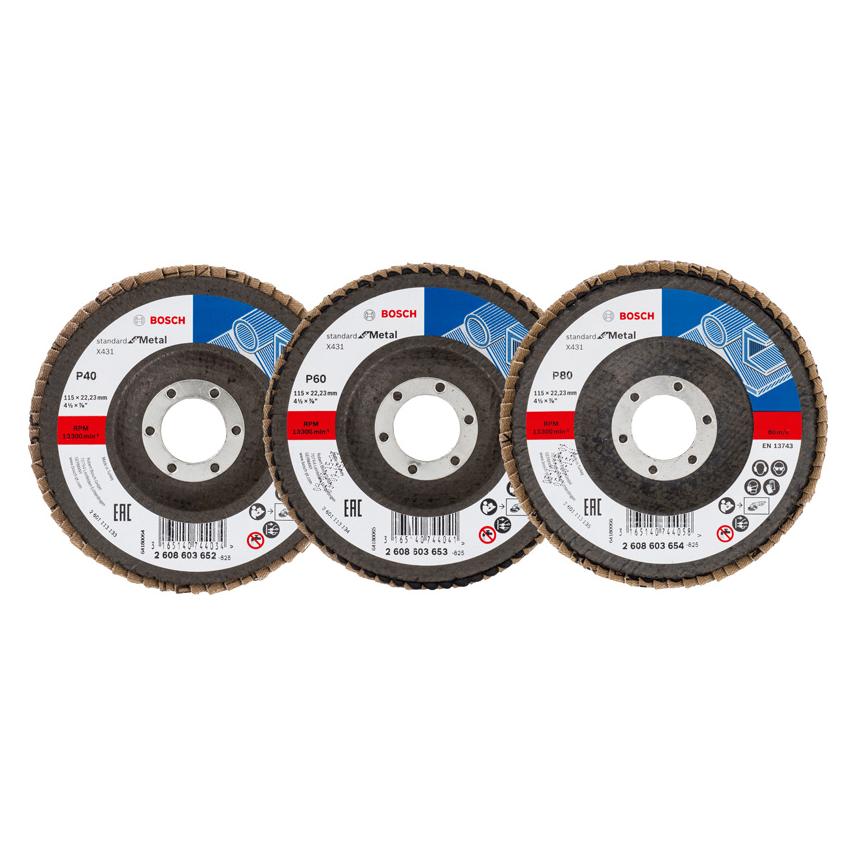 Bosch Professional Zubehör Fächerscheiben X431, 115 mm (061599764U)
