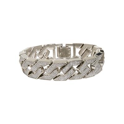 Bettelarmband URBAN CLASSICS "Urban Classics Unisex Glitter Bracelet" Gr. S, silber, Armbänder, Damen, S/M, Eisen, Bettelarmband