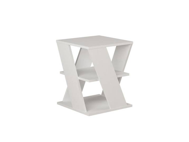 Livetastic Beistelltisch, Weiß, quadratisch, 55x55x55 cm, Stauraum, Wohnzimmer, Wohnzimmertische, Beistelltische