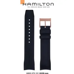 Hamilton - Seaview Band-set Kautschuk-schwarz-22/20 H691.375.101 - schwarz
