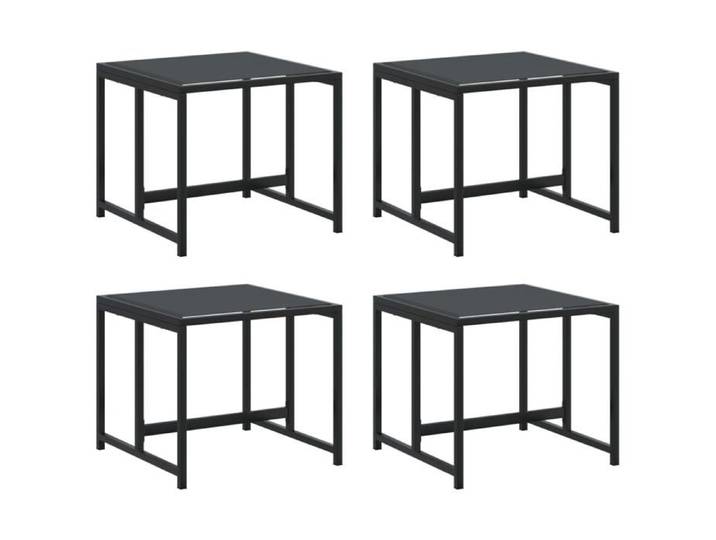 Luxueux Tabourets de jardin 4 - WINFR - noir acier et textilène EU8259