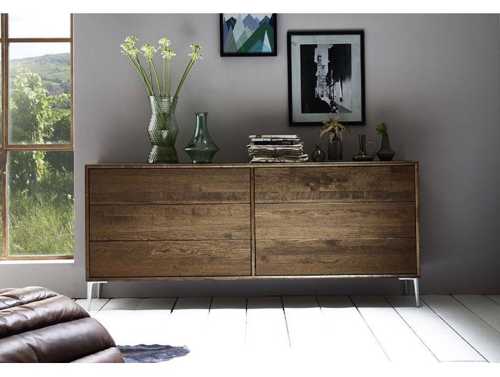 Sideboard 178x78cm 'Queens' Eiche tabac lackiert