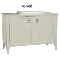 VitrA Valarte Set 118 cm Einbauwaschtisch + Waschtischunterschrank 2 Türen Elfenbein Matt,62176 62176