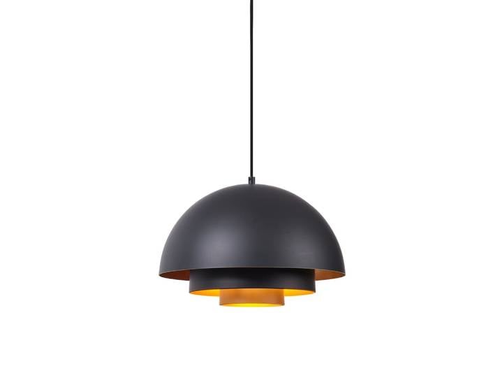 Suspension moderne noire dorée