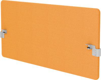 Hintertisch-Akustiktrennwand Wall inkl. Adapter, 30 mm stark, B 2000 x H 800 mm, gelb