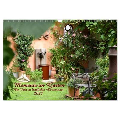 Momente im Garten (Wandkalender 2027 DIN A3 quer), CALVENDO Monatskalender