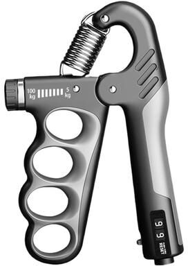 Inspired Finds Adjustable Hand Grip Strengthener 11220 Lb Non Slip Grip Trainer For Fitness, Music & Injury Recovery grey Mechanical