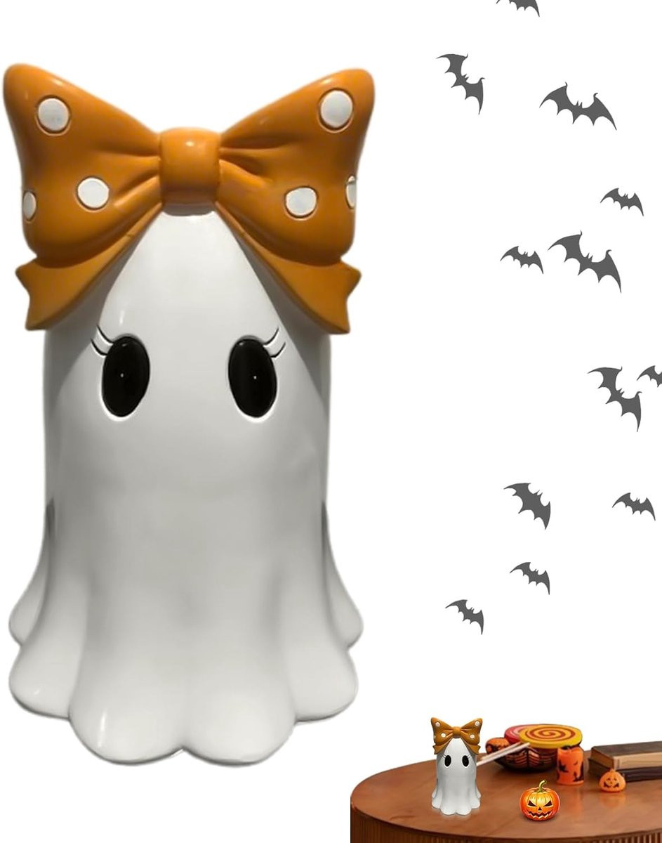 Meerkleurig Spookbeeldje van Hars voor Halloween Decoratie met Anti-tip Basis