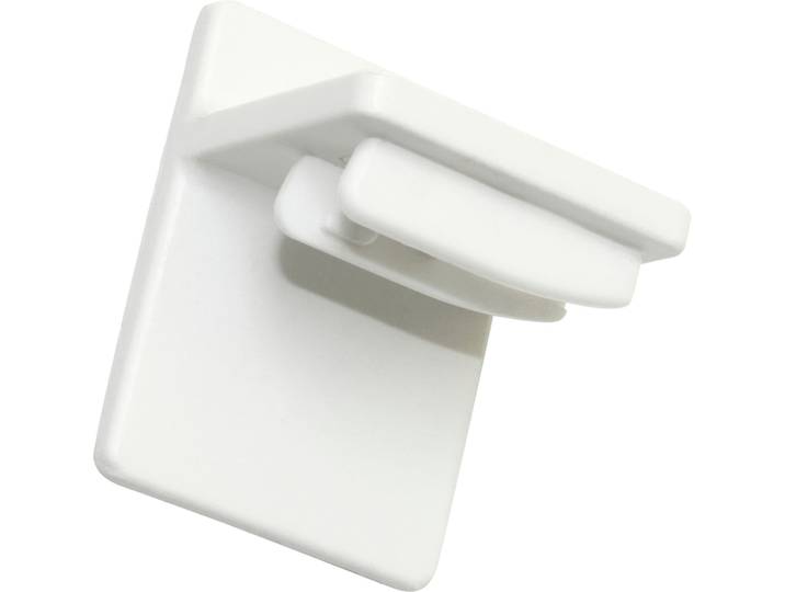 Klebeträger, weiss (weiß), Kunststoff, SCHÖNER WOHNEN-KOLLEKTION, Sichtschutzbefestigungen, Klebeträger, Serie Schöner Wohnen Plissees , als alternative ohne Bohren