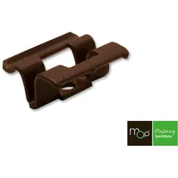 MOSO® Fassaden-Clips, asymmetrisch, V2A, braun, inkl. Schrauben & Bit, 90 Stück/VE