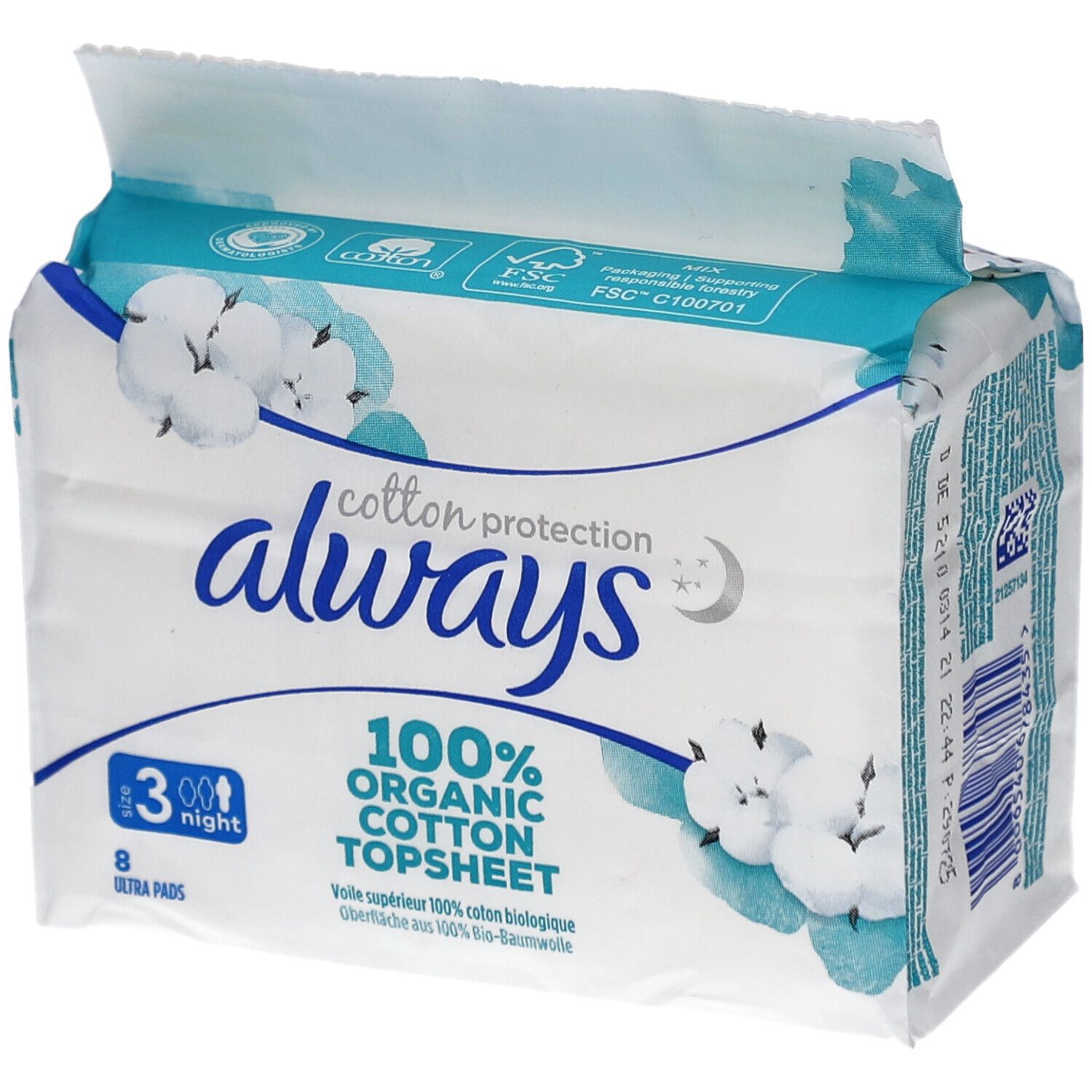 Always Ultra Binde Cot Protect Night Flügel 8 Stk St Binden