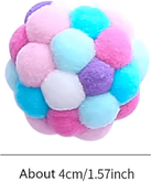 Inspire Curations RainbowBounce Handmade Bell Ball Cat Toy violet xs