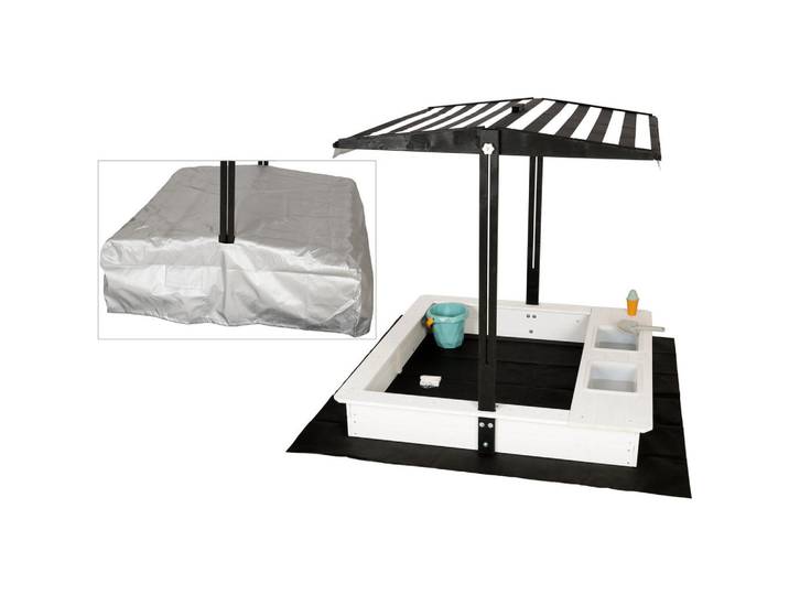 Wondermake Sandkasten solarca1, Weiß, Holz, 113x113x113 cm, Freizeit & Co, Gartenspielzeug, Sandkästen