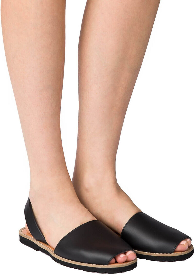 MINORQUINES Sandales en cuir talon plat Avarca cuir