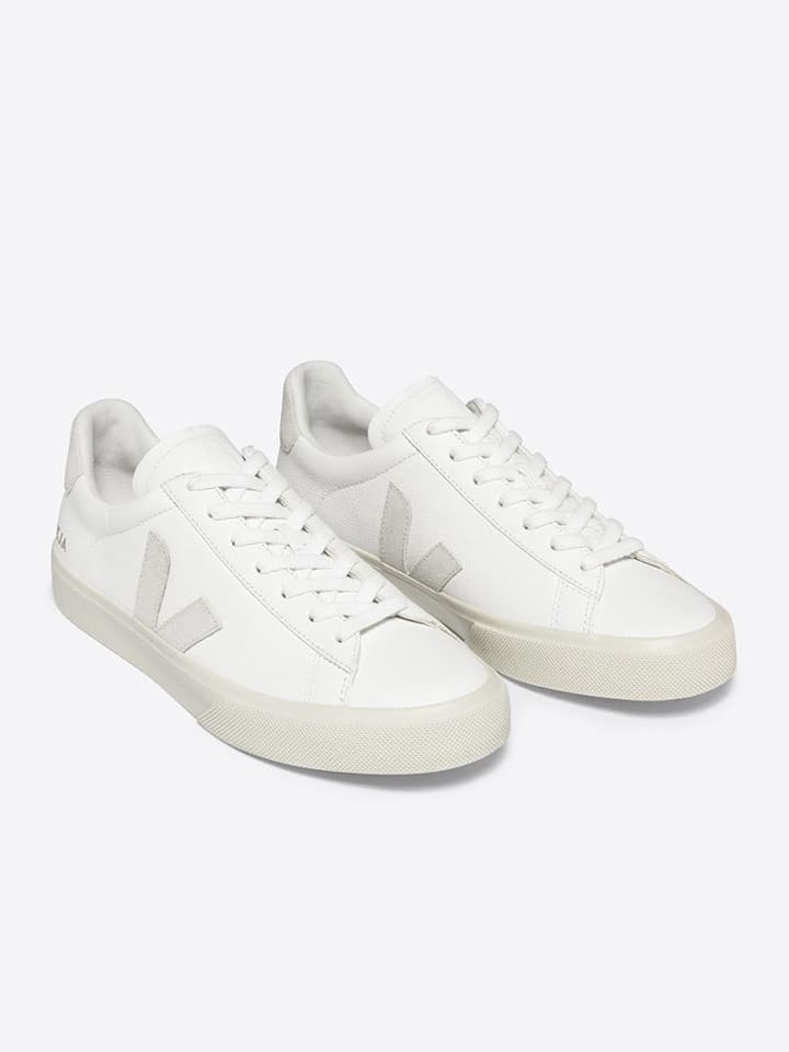 Veja Leder-Sneakers "Campo" in Weiß/ Creme - 43