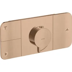 hansgrohe AXOR One Thermostatmodul Unterputzmodell für 3 Verbraucher, 45713310, Farbe: Brushed Red Gold