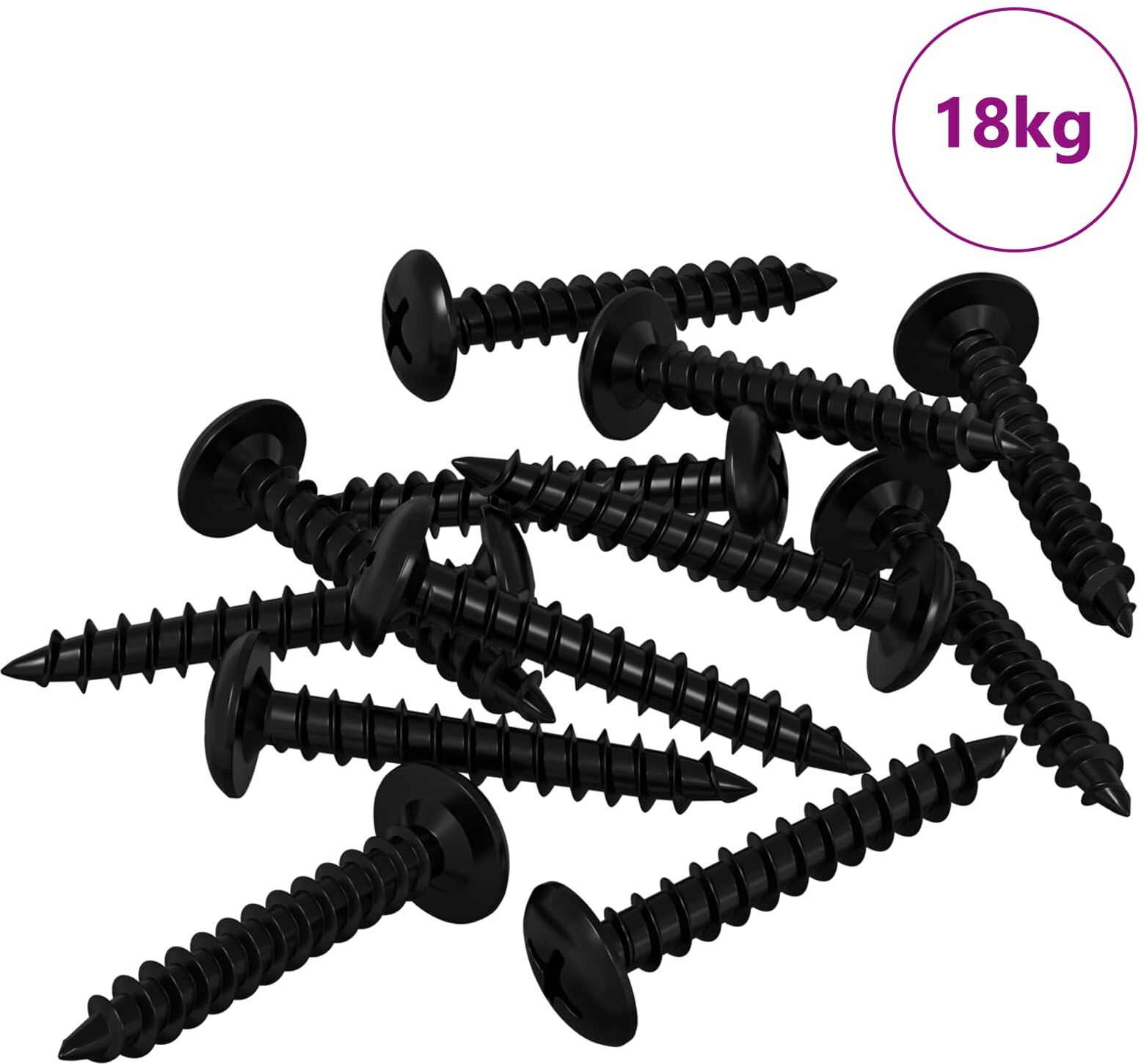 vidaXL Clou auto-perceur 9000 pièces Noir Acier