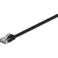 Patchkabel RJ45 Stecker > RJ45 Stecker CAT.6 U/UTP schwarz, 1 Meter, Flachkabel