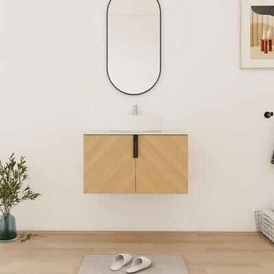 Unbranded Bathroom Vanity With Sink In 30/36 Inch, Floating Bathroom Vanity With 2 Soft Close Doors