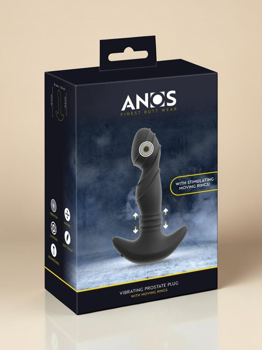 Anos Plug Prostatique Vibrant avec Anneaux Mobiles