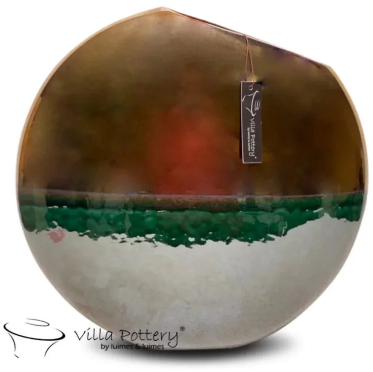 Villa Pottery Andes Duo Goud Groen 25 x 16,5 cm