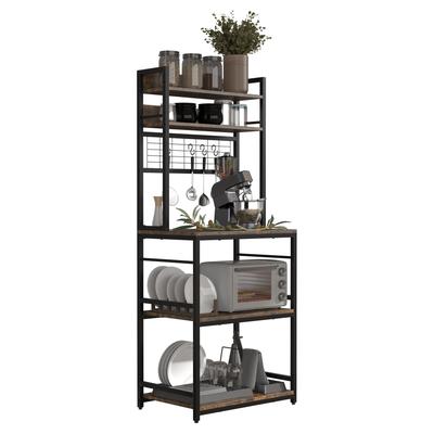 Unterschrank VCM "Küchenregal Kommode Buffet Mikrowelle Kolari", braun (eiche vintage), B:60cm T:40cm, Obermaterial: 100% Holz Wood., Regale, Unterschrank