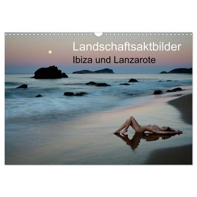 Landschaftsaktbilder Ibiza und Lanzarote (Wandkalender 2027 DIN A3 quer), CALVENDO Monatskalender