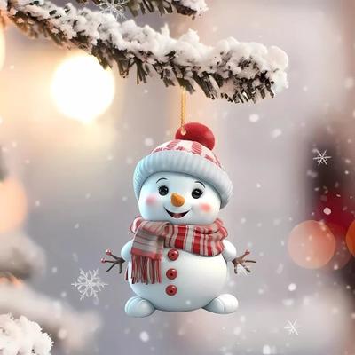 Uplifted Finds Cute Snowman Christmas Tree Hanging Ornament Decoration 1 Pc