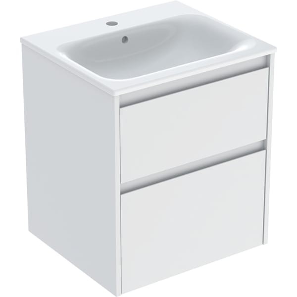 Geberit Renova Plan Set Möbelwaschtisch schmaler Rand, mit Unterschrank, zwei, 504038001 504038001