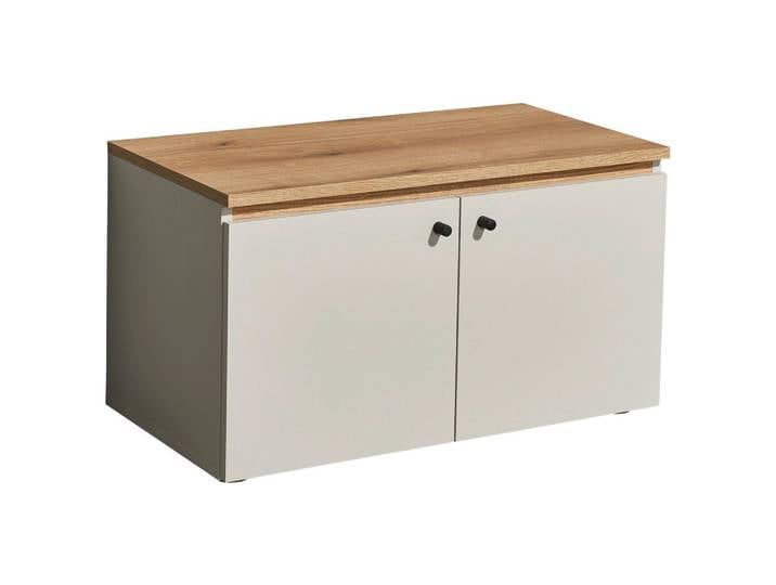 Garderobenbank LIME B: 70 cm Kaschmir/Eichefarben