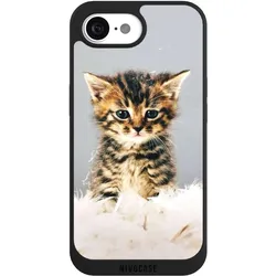 Nivocase Handyhülle für Apple iPhone 17e Hülle NIVOpure Case Schwarz Feder Haustier Katze (Apple iPhone 17e), Smartphone Hülle, Schwarz