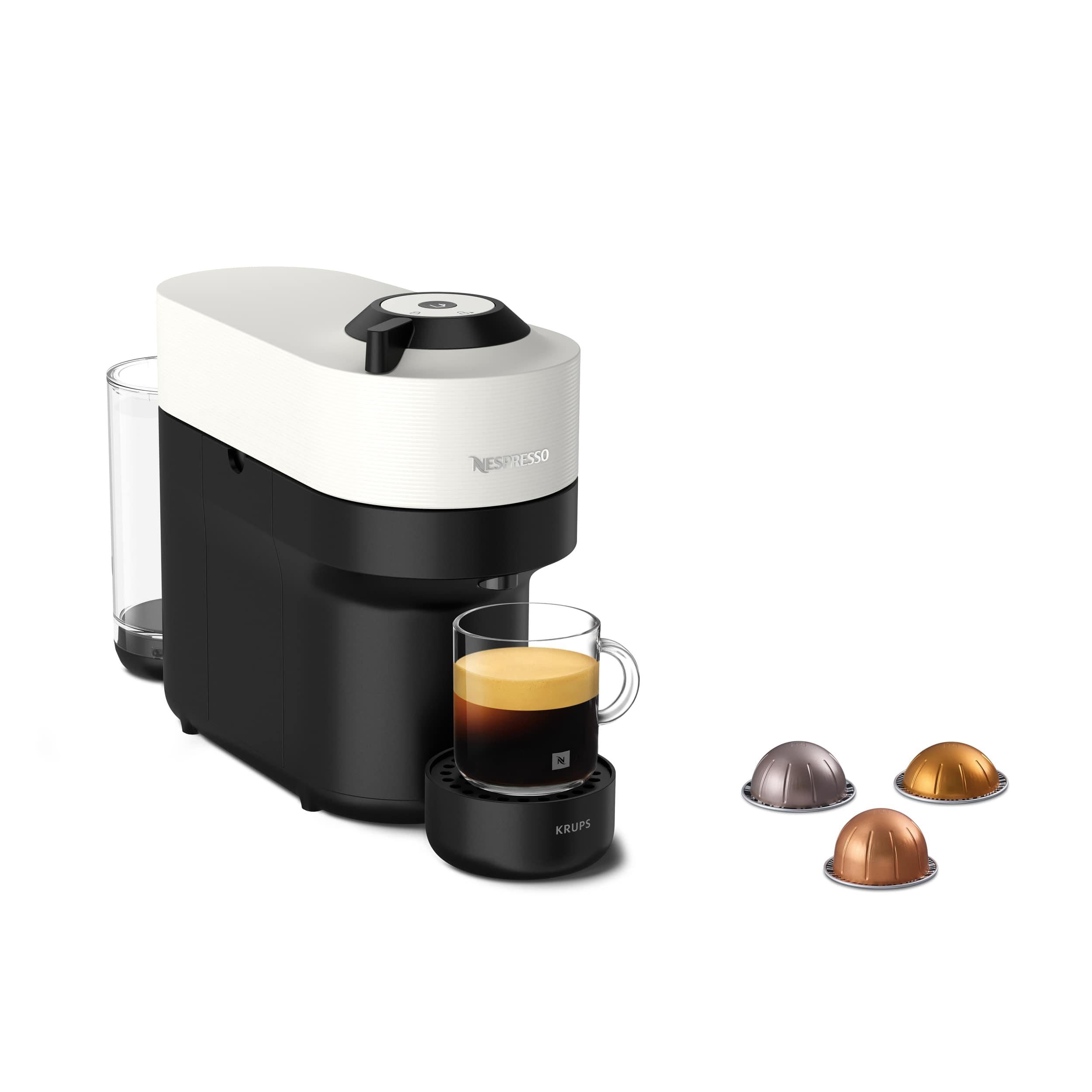 Kaffeekapselmaschine Nespresso VERTUO POP von Krups Coconut White
