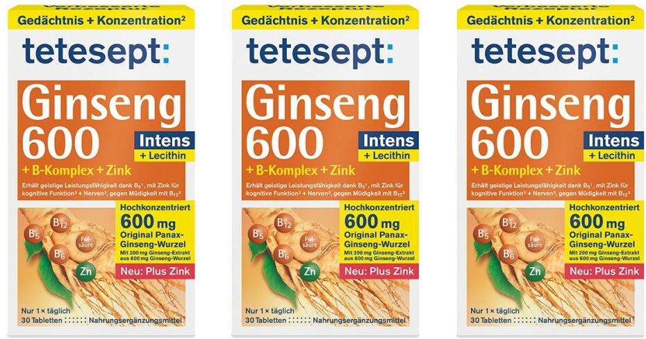 Tetesept Ginseng 600 Filmtabletten