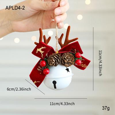 DynamicDeals Mixed Pendant Christmas Tree, Christmas Bell Antlers Bow Pinecone Bell, Showcase Car Hanging Decoration 11