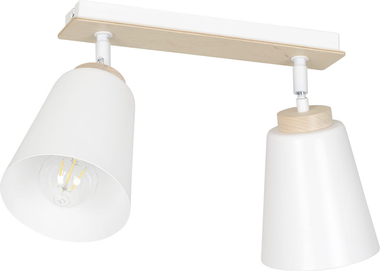 Emibig Atlas Plafondlamp wit met 2x E27 60W
