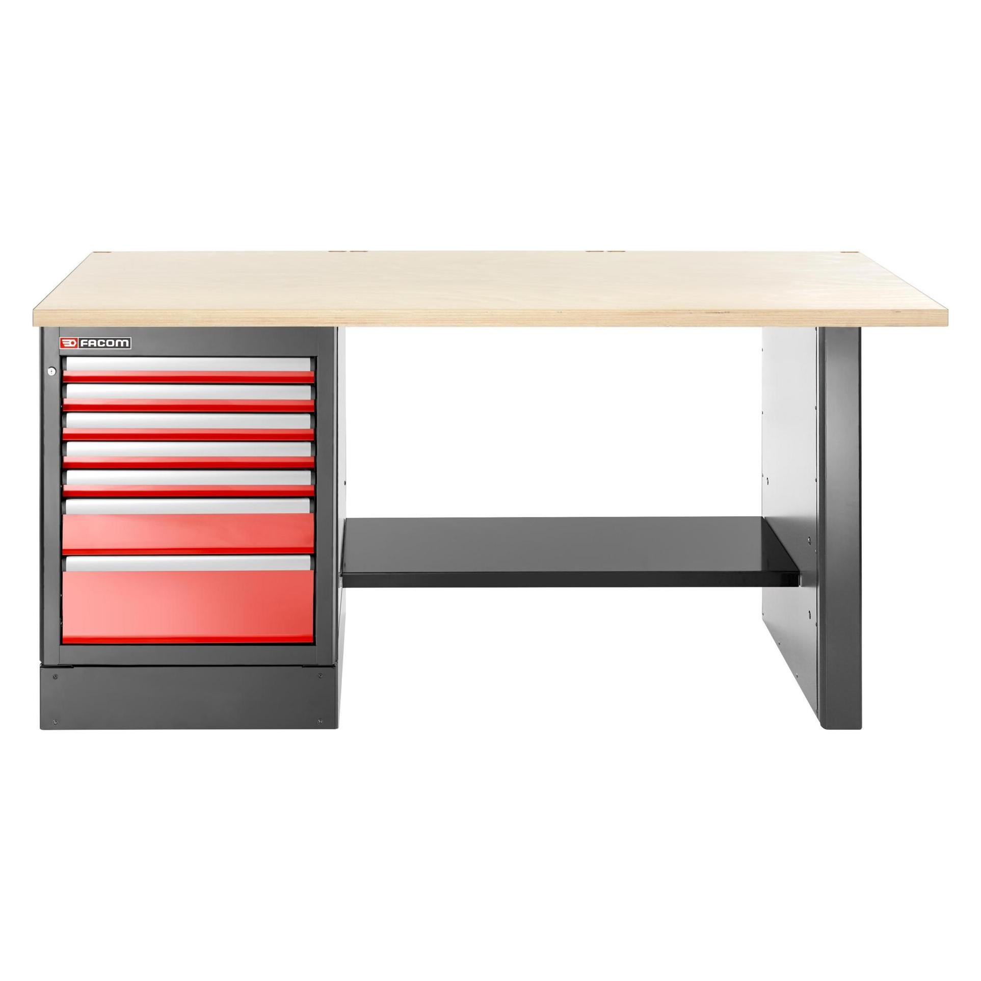 Facom JLS3 Werkbank 2,2m Holz 7 Schubladen Hoch (218.20 cm, 75 cm) (75139345)