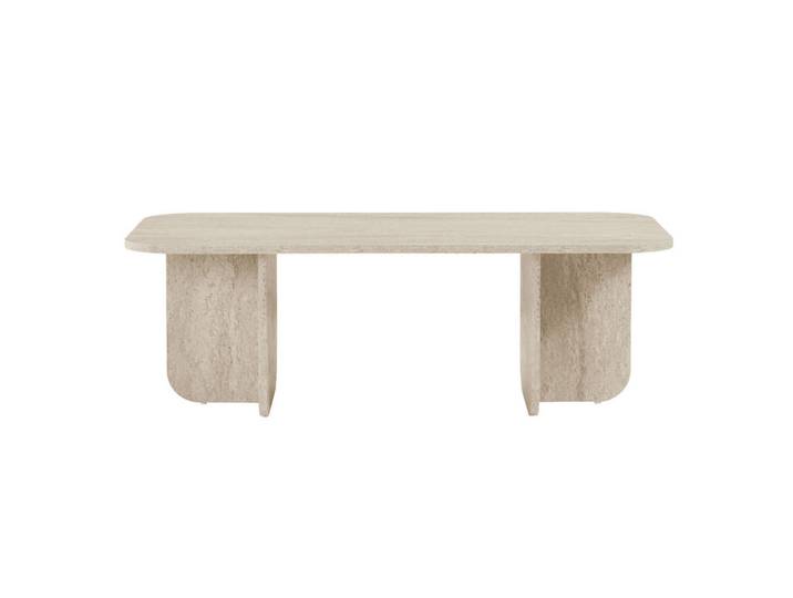 Calicosy Couchtisch Rechteckig abgerundete kanten 41,4/120/60 cm, Beige, Holzwerkstoff, 60x41.4x120 cm, Wohnzimmer, Wohnzimmertische, Couchtische