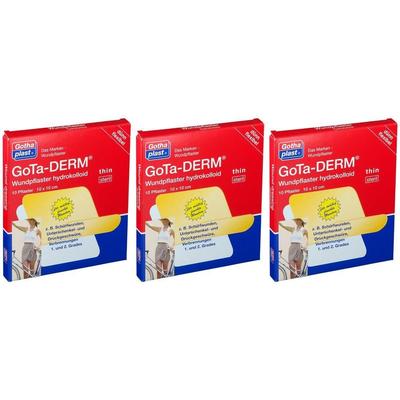 Gota-Derm thin hydrokoll.Wundpfl.steril 10x10 cm x3 3x10 St Pflaster