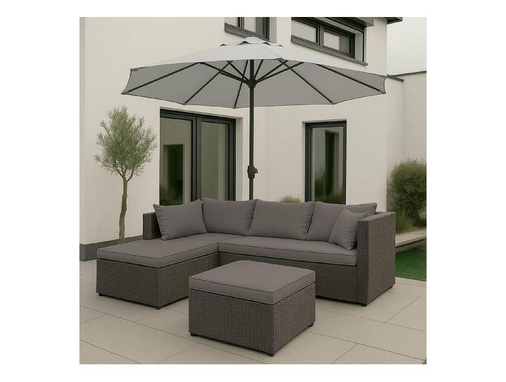 MCW Polstergarnitur MCW-O46, (3-tlg), Wasserabweisender und UV-beständiger Bezug