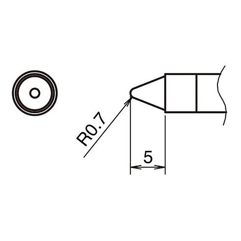 Hakko Aktiv-Lötspitze Format 0.7B (Lötspitze) (T39-B07)