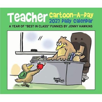 Teacher Cartoon-A-Day by Jonny Hawkins 2027 5.4 X 6.2 Box Calendar